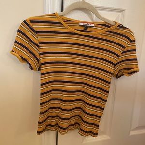 Jennyfer (french brand) yellow stripped shirt